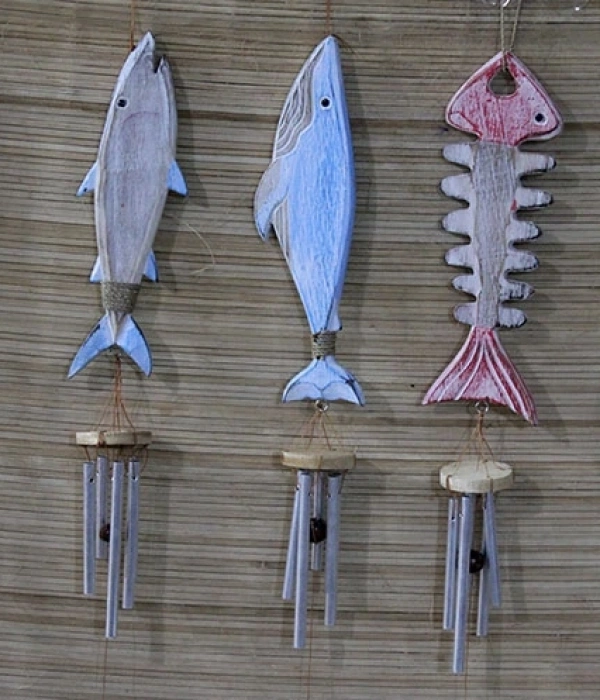 Ahşap Balıklı Metal Çan No:5