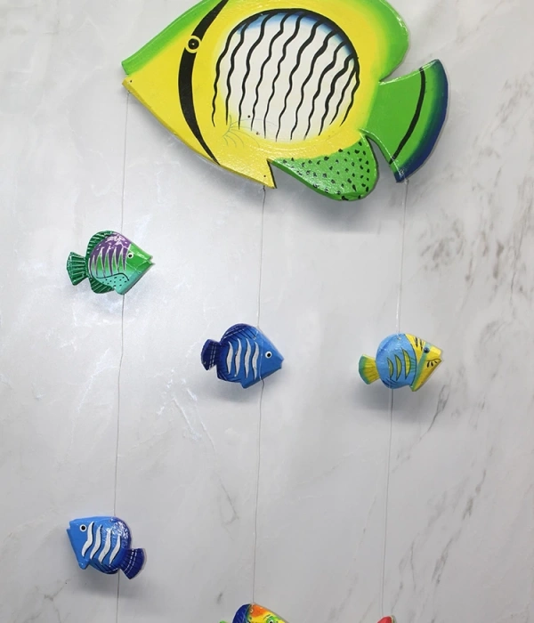 Ahşap Balıklı Rüzgar Çanı Sayang-2