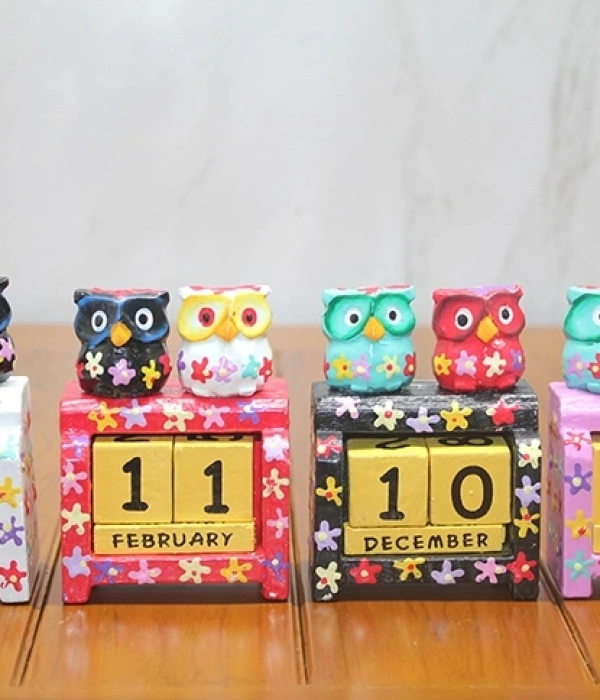 Ahşap Baykuş Takvim Polos-21