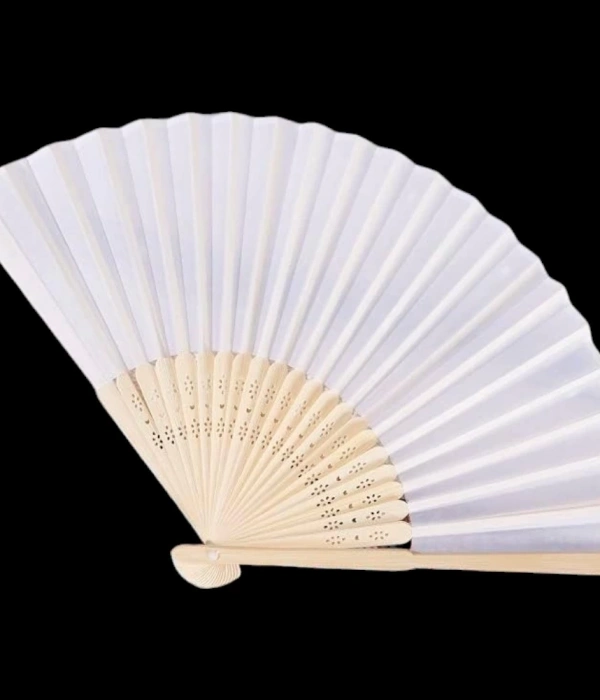 Ahşap Beyaz Kağıt Yelpaze