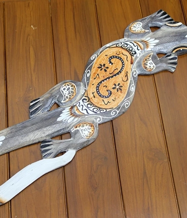 Ahşap Duvara Asmali Kertenkele Figürü Galileo-21
