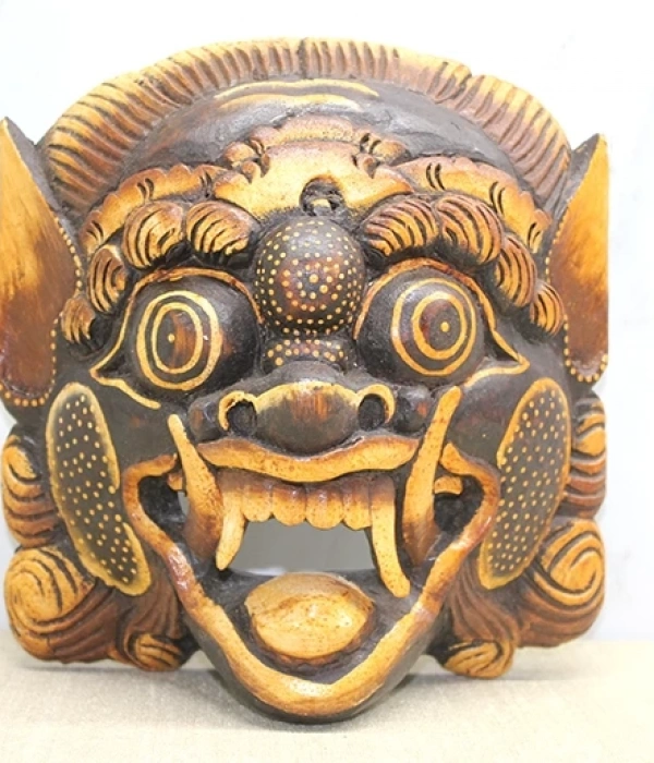 Ahşap Duvara Asmalı Maske Galıle-19