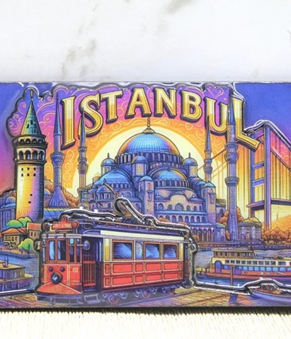 Ahşap İstanbul Temalı Magnet Alk4363