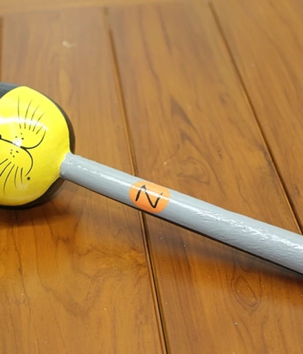 Ahşap Kedili Batman Marakas Tekli Polos:25