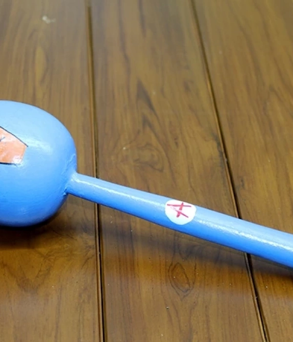 Ahşap Kedili Marakas Tekli Polos:26