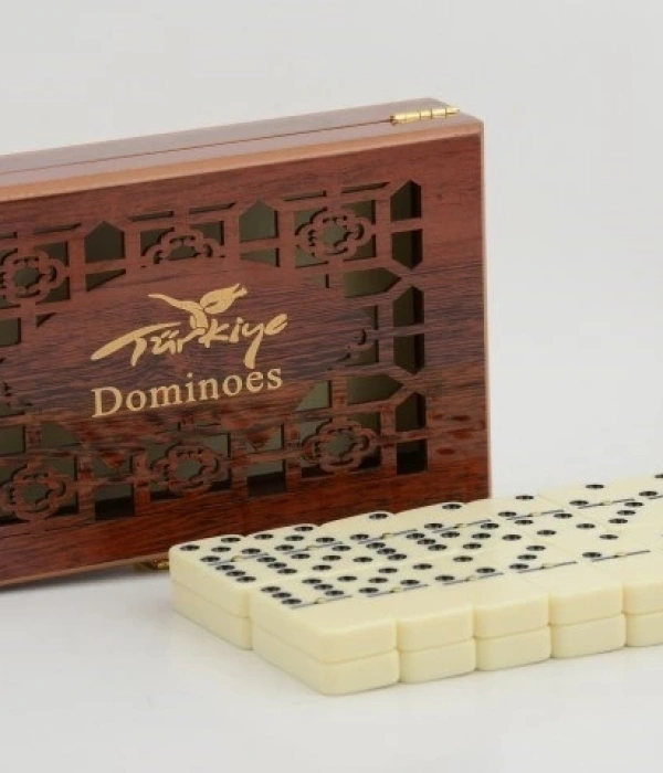 Ahşap Kutulu Melamin Domino Alk2268