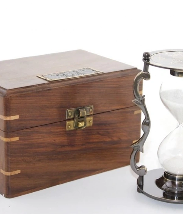 Ahşap Kutulu Pirinç Kumsaati Ksk2060