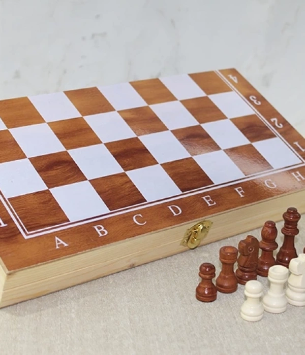 Ahşap Kutulu Satranç Ve Tavla Seti Alk4023