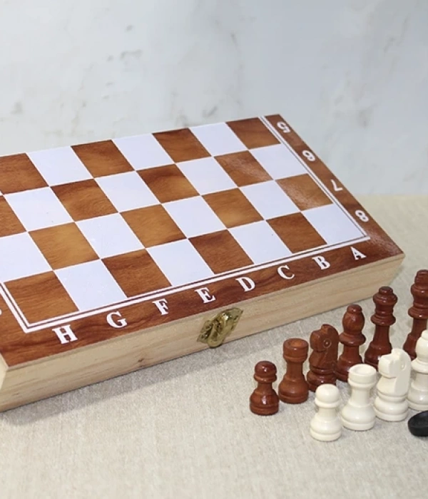 Ahşap Kutulu Satranç Ve Tavla Seti Alk4024