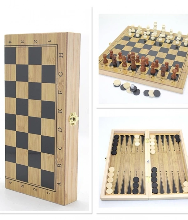 Ahşap Satranç Ve Tavla Seti Alk4233