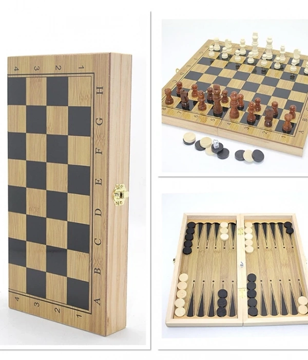 Ahşap Satranç Ve Tavla Seti Alk4242