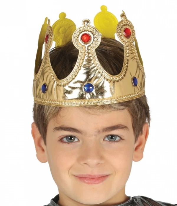 Altın Renk Eva Malzemeden İmal Çocuk Kral Tacı 57 Cm