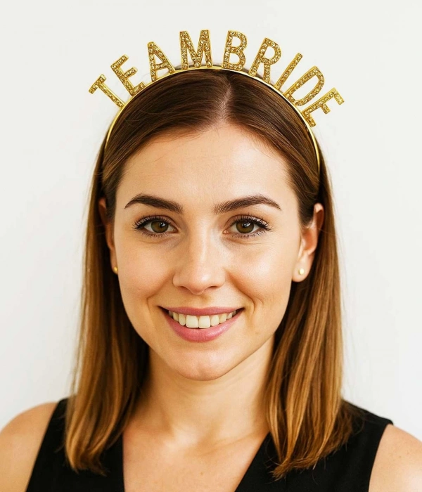 Altın Renk Team Bride Taç Plastik – Gelin Ve Nedime Tacı