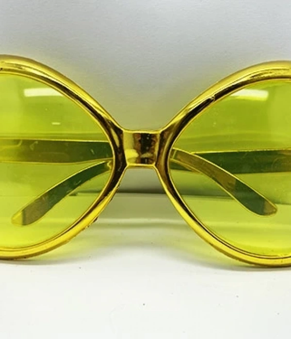 Altın Renk Yeşilçam Nostalji 80li Yıllar 90lı Yıllar Parti Gözlüğü  7x16 Cm