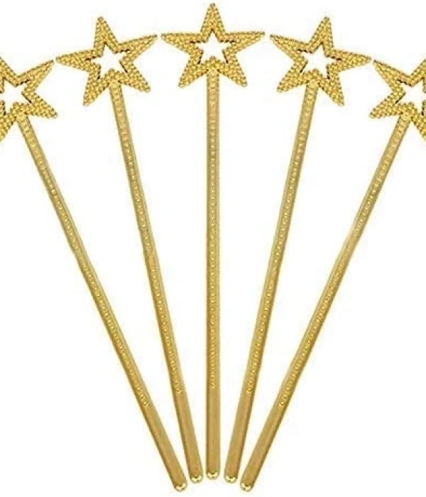 Altın Renk Yıldız Peri Asası Peri Değneği 34 Cm 1 Adet