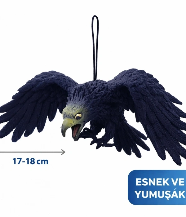 Asılabilir Lateks Kartal Dekor Süsü Siyah 17-18 Cm