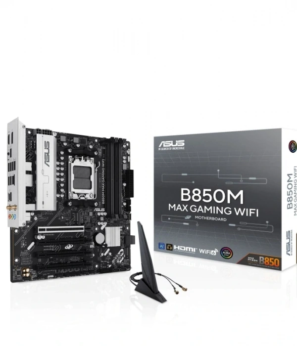 ASUS B850M MAX GAMING WIFI AM5 DDR5 8000MHZ(OC)  mATX HDMI ANAKART