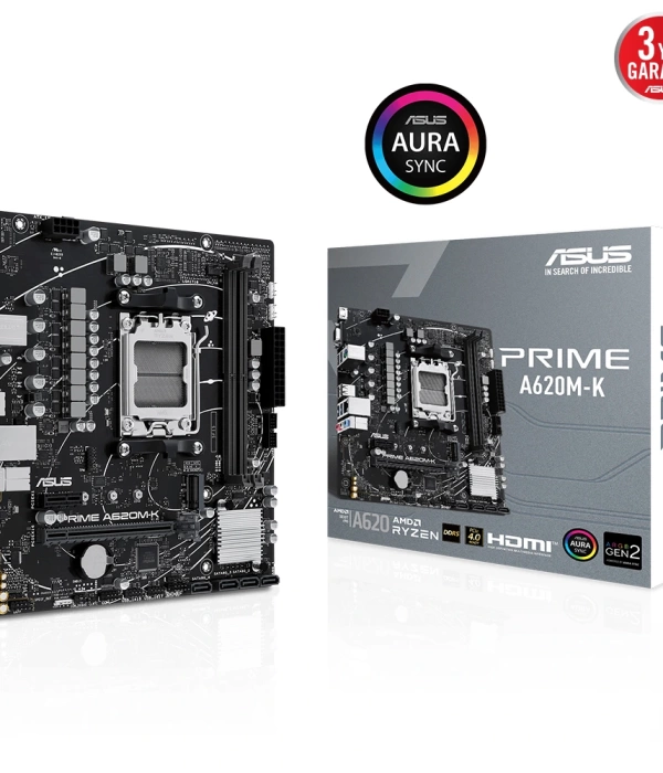 ASUS PRIME A620M-K DDR5 6400+(OC) HDMI VGA M.2 AM5