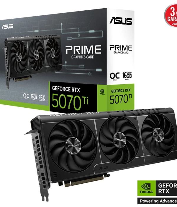 ASUS PRIME GEFORCE RTX 5070 Ti 16GB PRIME-RTX5070TI-O16G GDDR7 OC EDITION 256 BIT GAMING EKRAN KARTI