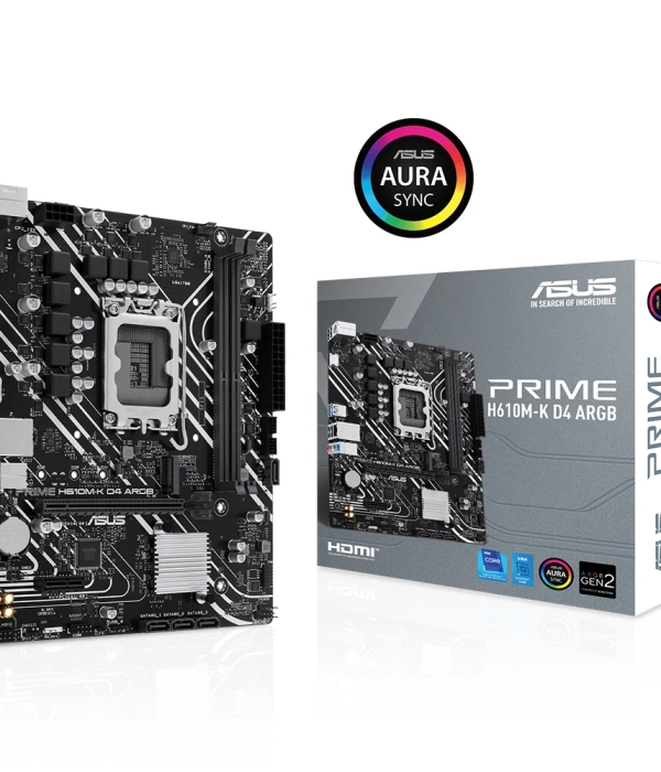 ASUS PRIME H610M-K D4 ARGB DDR4 3200MHZ MATX