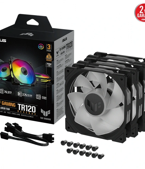 ASUS TUF TR120 120MM REVERSE 3IN1 SIYAH KASA FANI