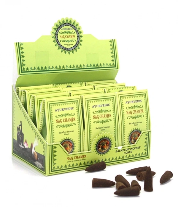 Ayurvedic Konik ( Geri Akış ) Tütsü Nag Champa Aromalı Konik Nagchampa