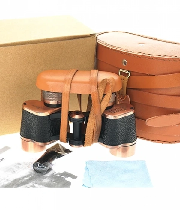 Baigish 6x24 Orjinal Deri Çantalı Prinç Kaplama Subay Dürbünü – Su Geçirmez – Artıkıl Özellikli Rus Malı – 1000m/86m