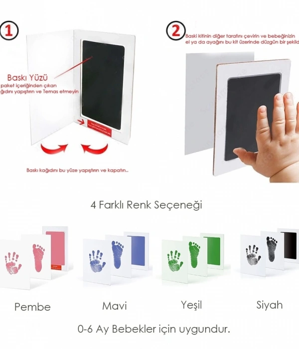Bebek El Ve Ayak Izi Anı Baskı Seti