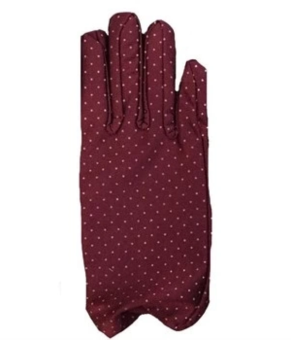 Bordo Renk Puanlı Çocuk Eldiveni