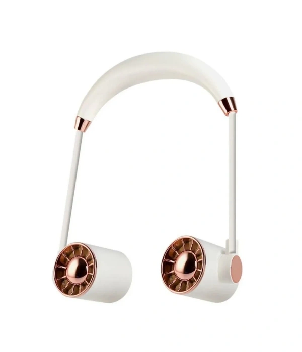 Boyunluk Fan Hava Soğutucu Vantilatör Boyuna Asmalı Şarjlı 3 Kademeli Mini Klima Beyaz