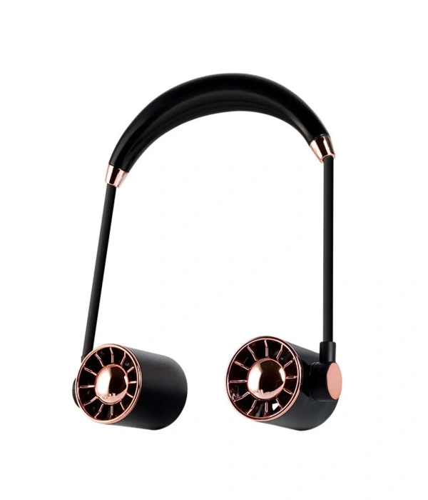 Boyunluk Fan Hava Soğutucu Vantilatör Boyuna Asmalı Şarjlı 3 Kademeli Mini Klima Siyah