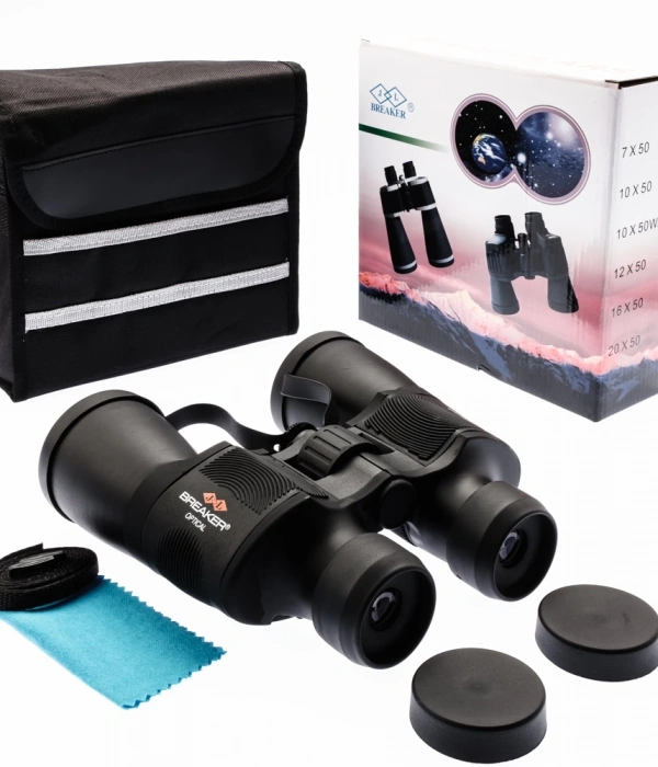 Breaker 20×50 Wd2 Çift Göz Ayarlı Profesyonel Dürbün – 1000m/56m – Siyah