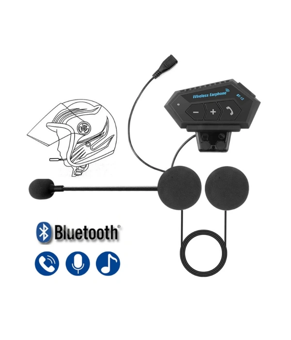 Bt12 Kask Kulaklık Bluetooth Motosiklet Kulaklık Interkom Motorsiklet Kulaklık