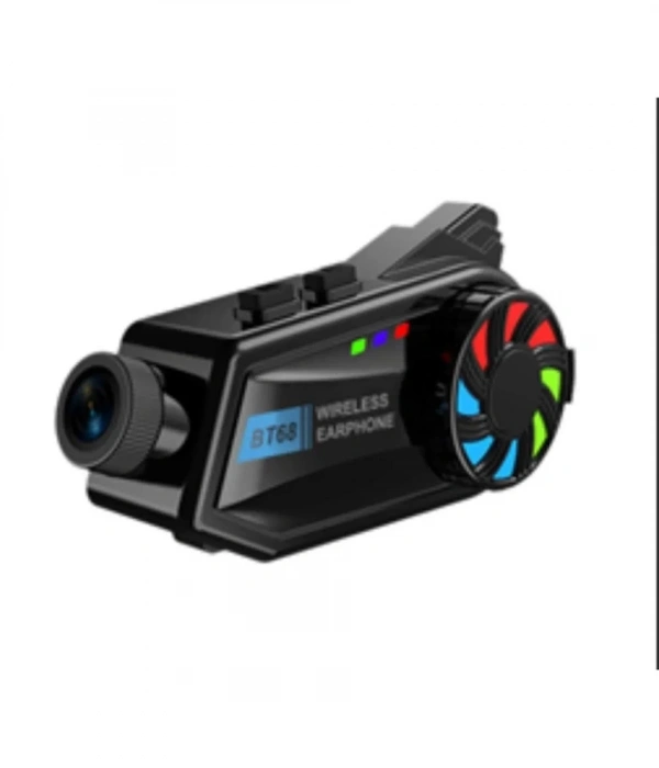 Bt68 Motosiklet Kask Bluetooth Kulaklık 1080p Kamera Ses Kontrolü Video Kayıt Özellikli İntercom