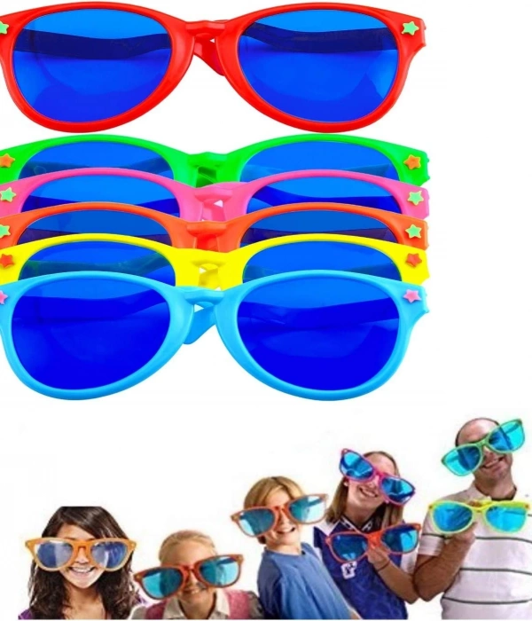 Büyük Parti Gözlüğü Rengarenk 6 Adet 27x9 Cm