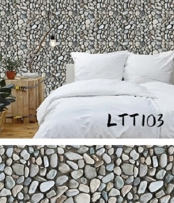 Çakıl Taşı Desenli Yapışkanlı Kaplama Kağıdı  Büyük Boy 3 Metre