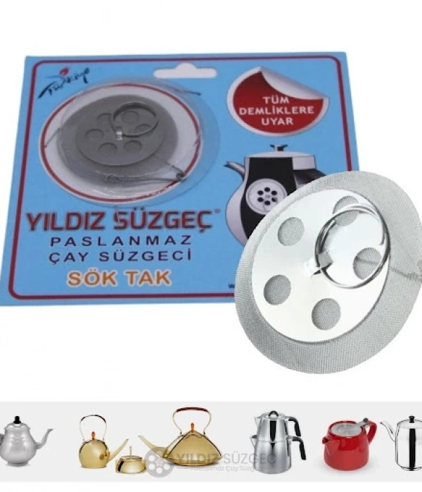 Çaydanlık Demlik İçi Paslanmaz Sök Tak Süzgeç 50’li