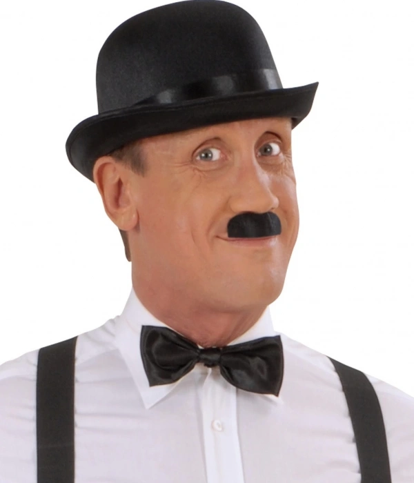 Charlie Chaplin Stil Yetişkin Şapkası – Siyah Melon Parti Şapkası