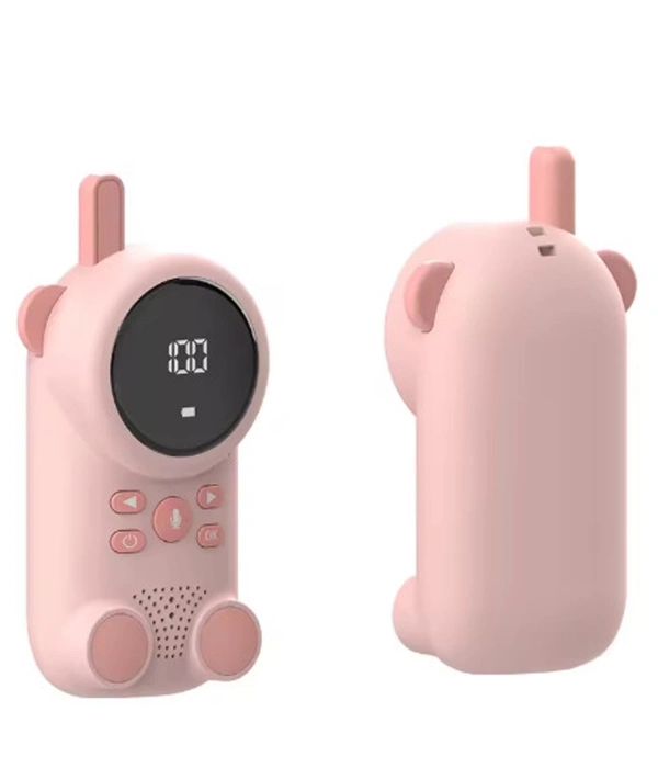 Çocuklar Için Kamp Yürüyüş El Telsizi Şarj Edılebılır 3km Menzil Pembe