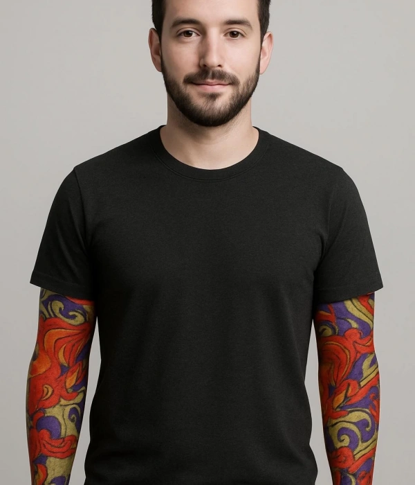 Çorap Dövme Giyilebilir Kol Bacak Dövmesi Likralı 2 Adet Model 4