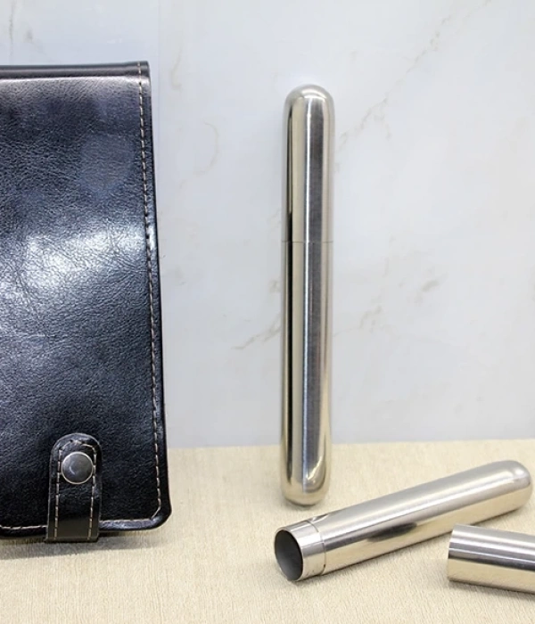 Deri Kılıflı İkili Paslanmaz Çelik  Tüpü Alk3890