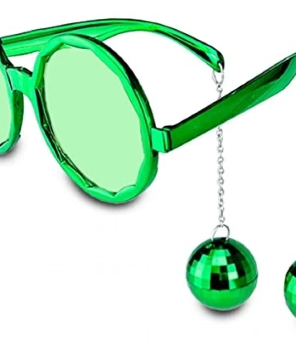 Disko Toplu Küpeli Parti Gözlüğü Yeşil Renk
