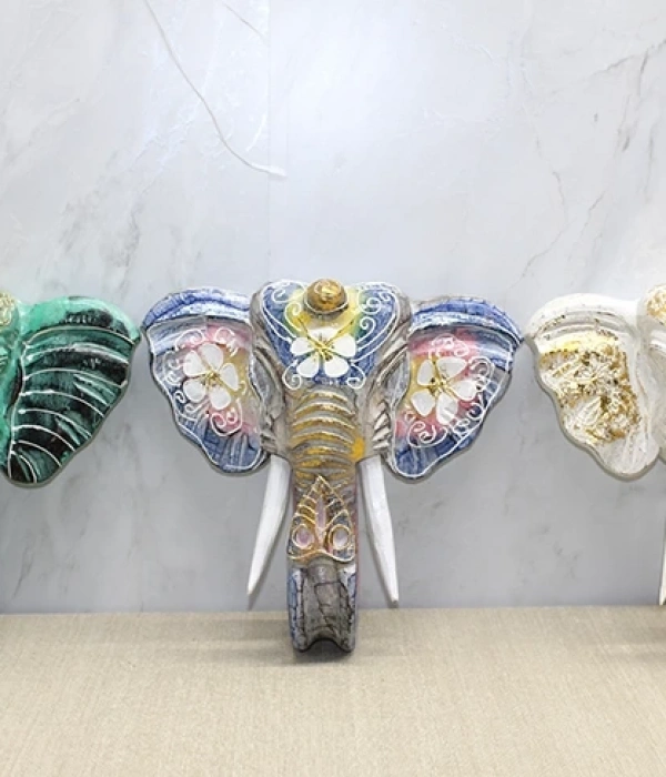 Duvara Asmalı Renkli Fil Kafası 4galıleo-26