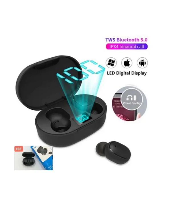 E6s Kablosuz Kulaklık Dijital Göstergeli Bluetooth Kulaklık 5.0