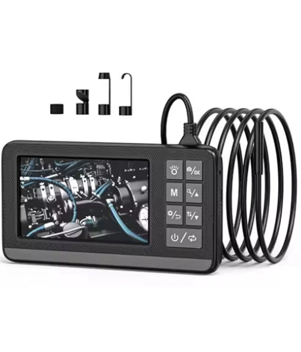 Ekranlı Çift Kameralı 10 Mt Sert Kablo Endoskop Kamera 8 Mm 4.3 Inc Hafıza Kart Destekli