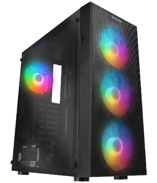 Everest FACED V5 Mesh 600W RGB Siyah Gaming Kasa