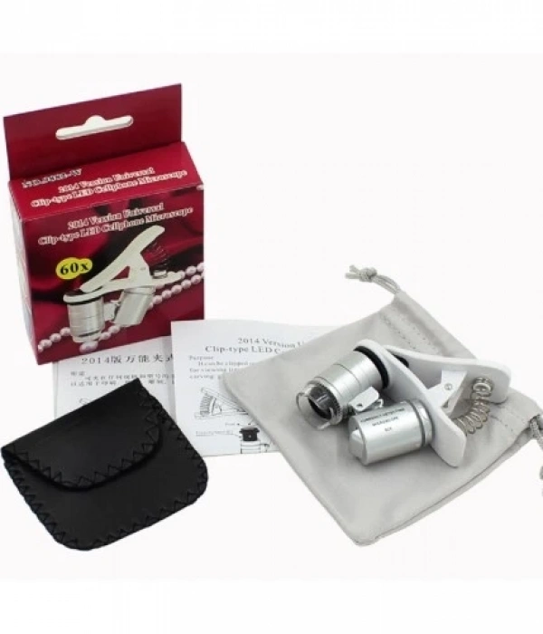 Evrensel Led Işıklı Mini Cep Mikroskobu, Tüm Kameralı Telefonlar Için No:9882w