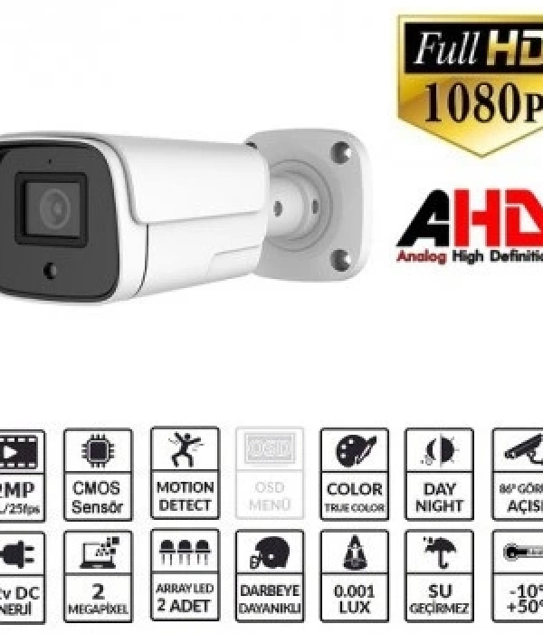 EZCOOL EZ-2040HD 2 MP 3.6MM LENS AHD BULLET KAMERA