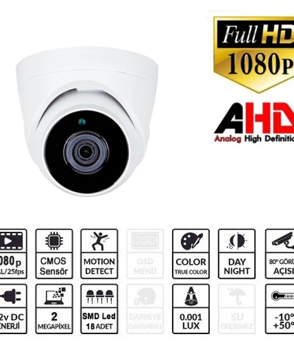 EZCOOL EZ-5120HD 2MP 2.8MM LENS AHD DOME KAMERA