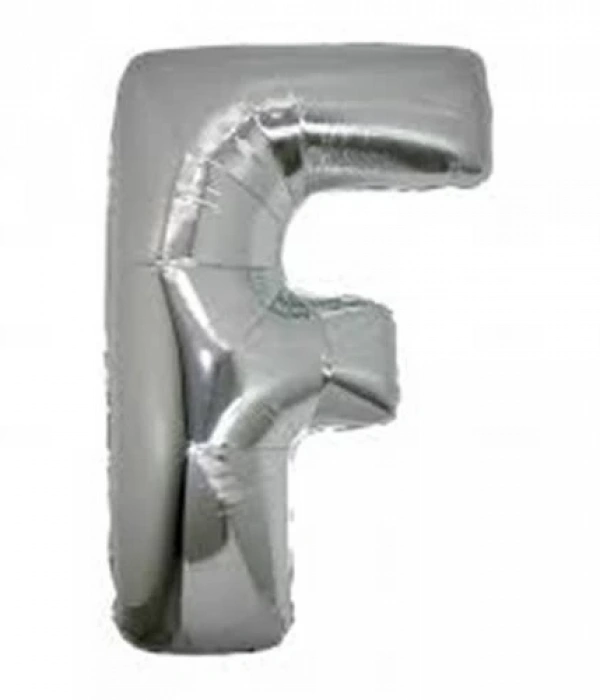 F Harf Folyo Balon Gümüş Renk  40 İnç